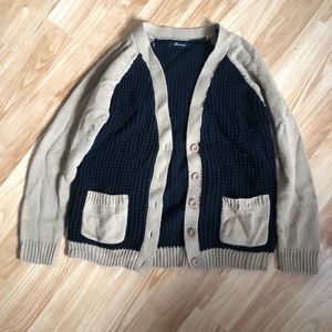 Brown and black cardigan